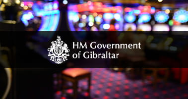 Gibraltar Gambling Commissioner Logo dans un magasin de jeux.